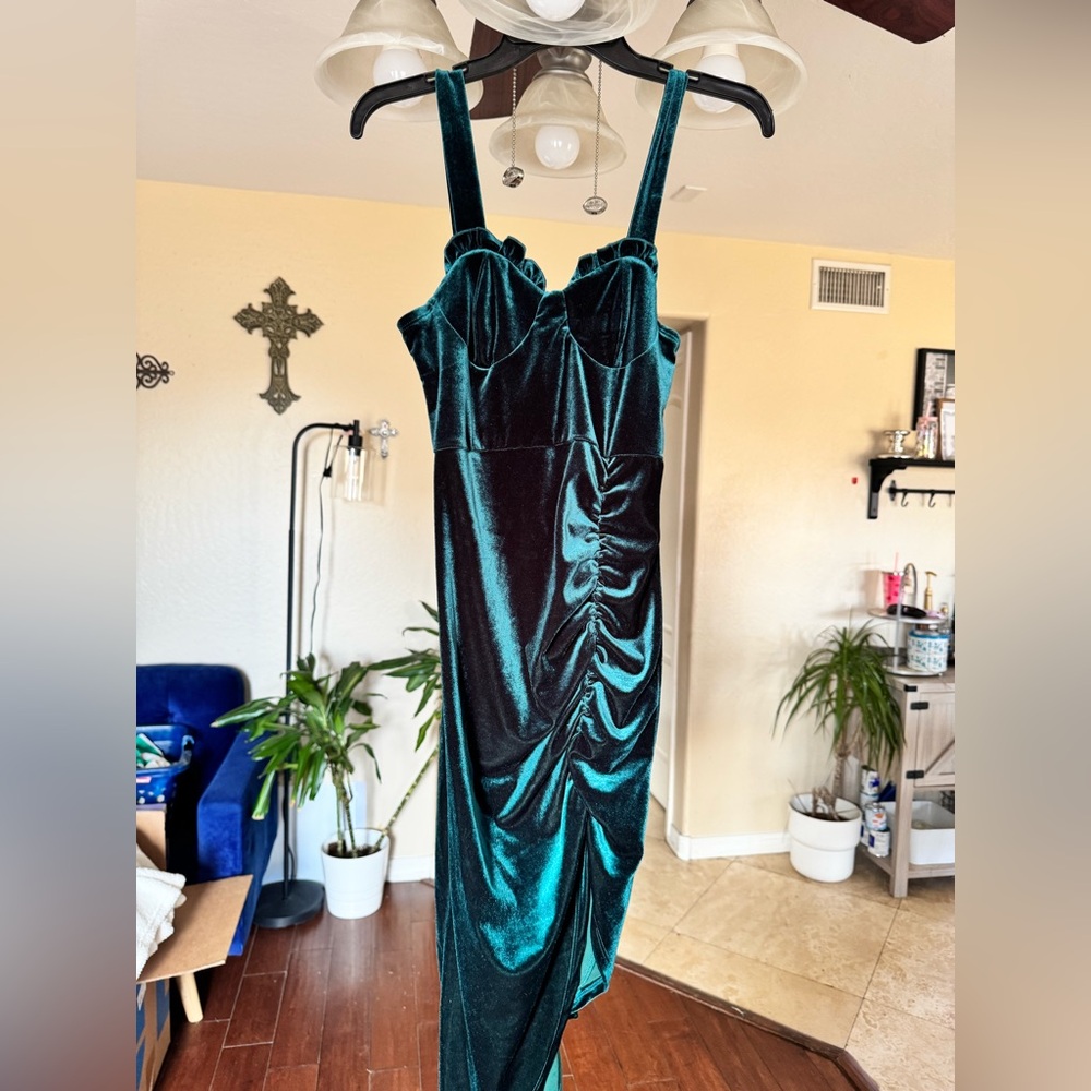 Women’s Asymmetric Velour Dress